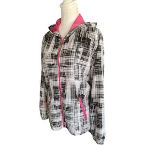 Activology Pink and Black Wind Breaker Jacket Size XL